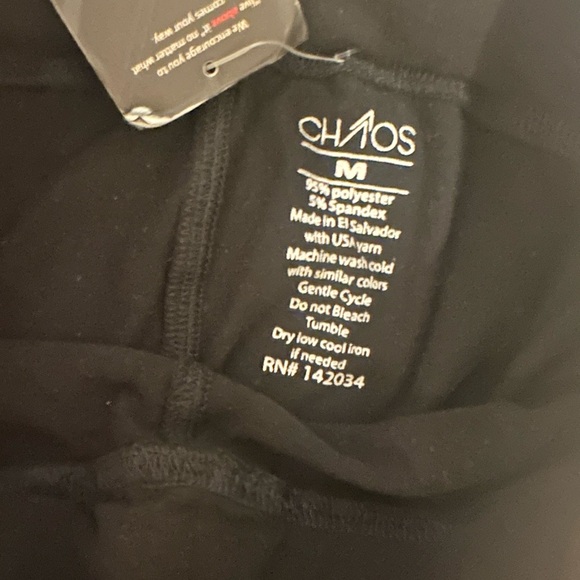 Chaos Athletic Leggings Black size Medium NWT - Picture 4 of 6